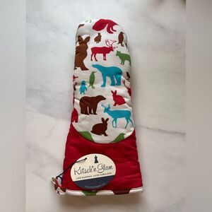 Wildlife Retro Red Oven Mitt NWT
